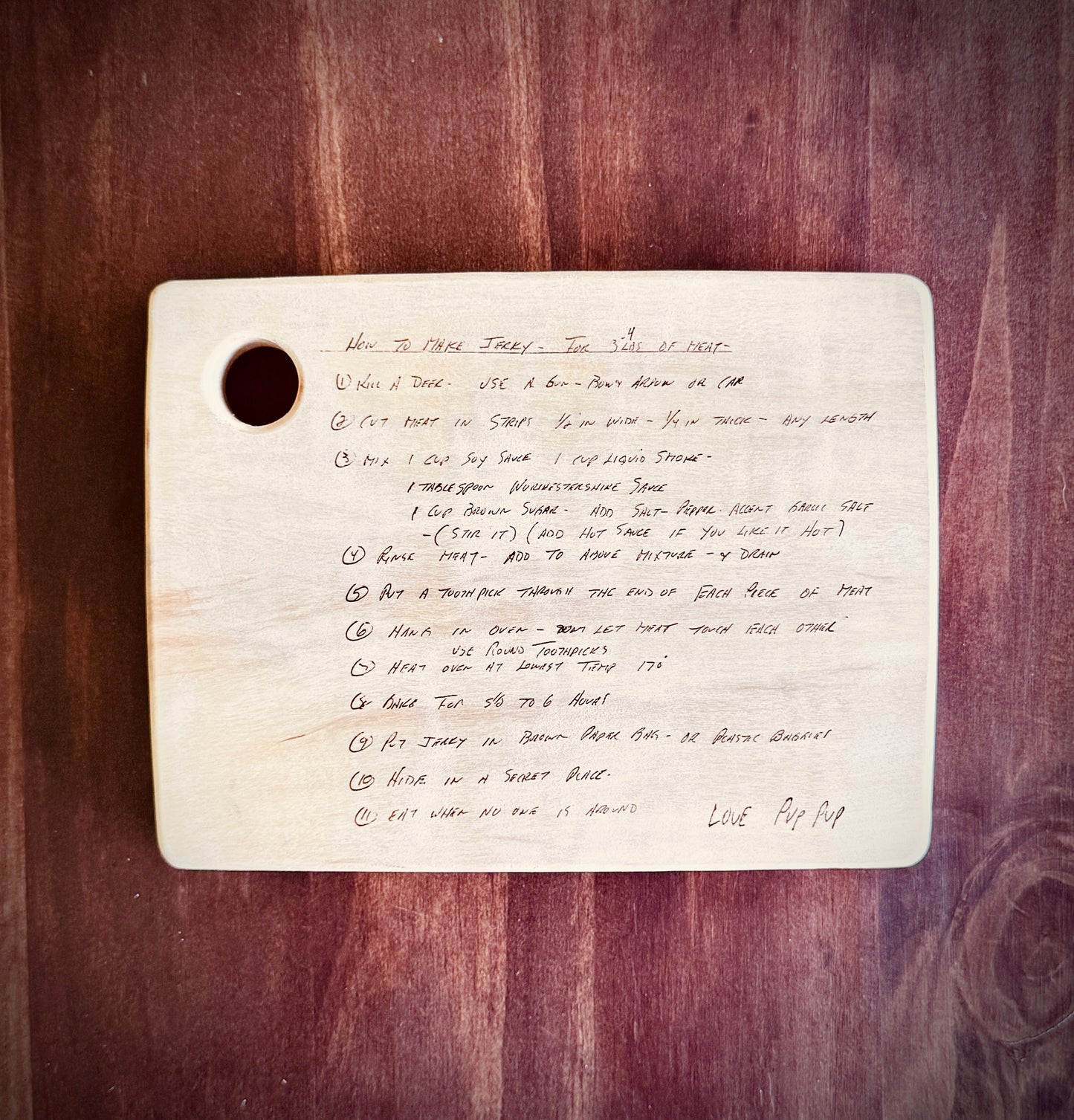 Cutting Board - Handwritten Custom Board - Voni