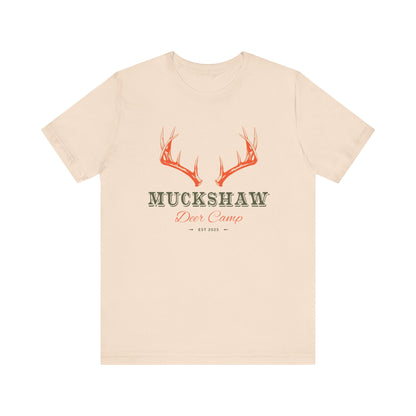 NEW! Muckshaw Deer Camp Antler Tee | Unisex Hunting Shirt, Outdoor Apparel, Gift for Hunters, Rustic Camp Tee, Casual Wear