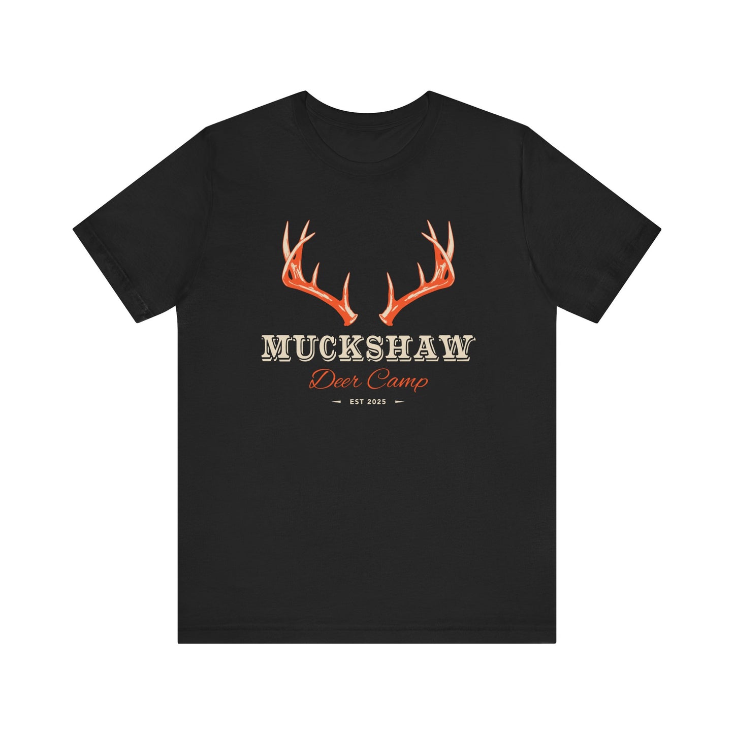 NEW! Muckshaw Deer Camp Antler Tee | Unisex Hunting Shirt, Outdoor Apparel, Gift for Hunters, Rustic Camp Tee, Casual Wear