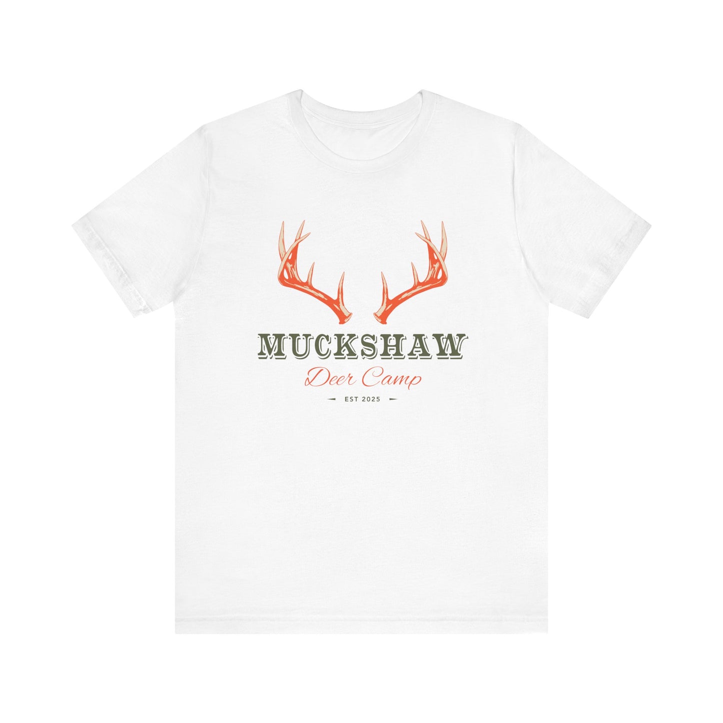 NEW! Muckshaw Deer Camp Antler Tee | Unisex Hunting Shirt, Outdoor Apparel, Gift for Hunters, Rustic Camp Tee, Casual Wear
