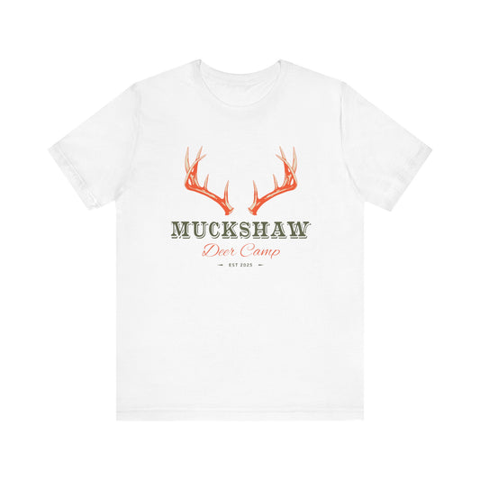 NEW! Muckshaw Deer Camp Antler Tee | Unisex Hunting Shirt, Outdoor Apparel, Gift for Hunters, Rustic Camp Tee, Casual Wear
