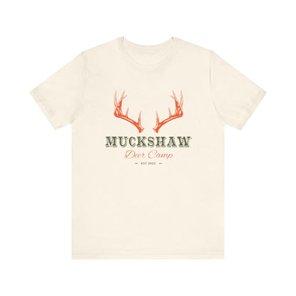 NEW! Muckshaw Deer Camp Antler Tee | Unisex Hunting Shirt, Outdoor Apparel, Gift for Hunters, Rustic Camp Tee, Casual Wear