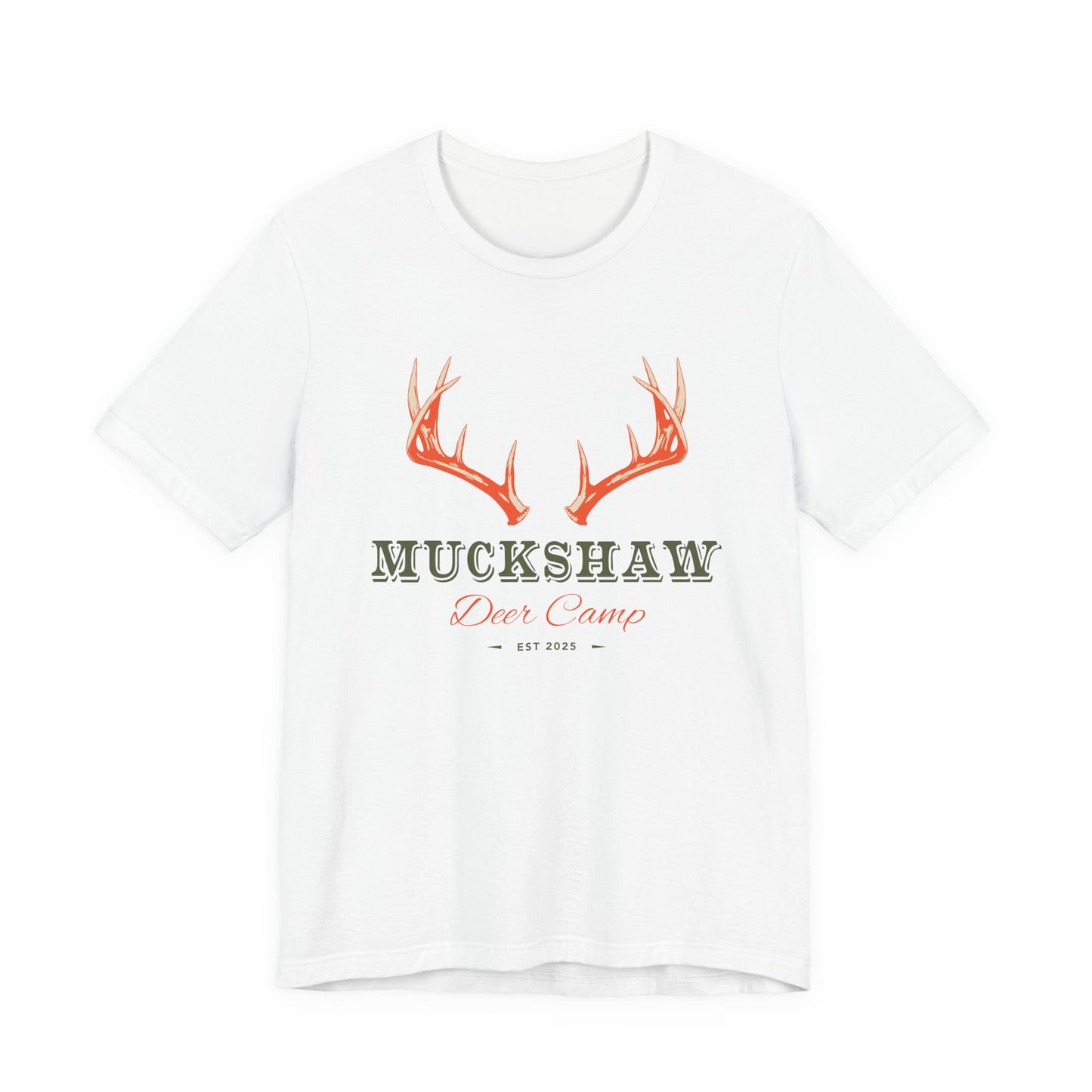 NEW! Muckshaw Deer Camp Antler Tee | Unisex Hunting Shirt, Outdoor Apparel, Gift for Hunters, Rustic Camp Tee, Casual Wear