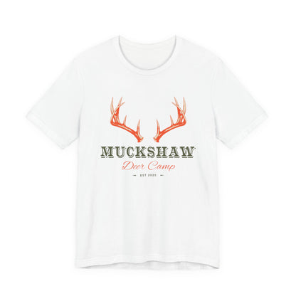 NEW! Muckshaw Deer Camp Antler Tee | Unisex Hunting Shirt, Outdoor Apparel, Gift for Hunters, Rustic Camp Tee, Casual Wear