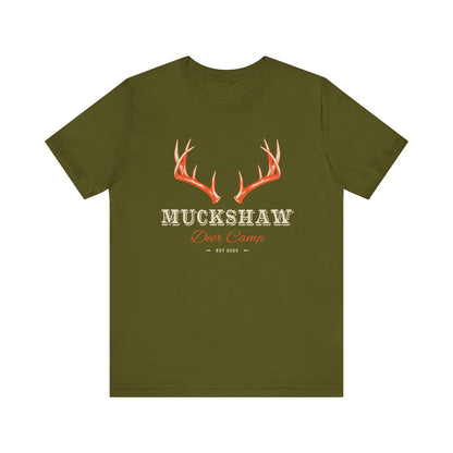 NEW! Muckshaw Deer Camp Antler Tee | Unisex Hunting Shirt, Outdoor Apparel, Gift for Hunters, Rustic Camp Tee, Casual Wear