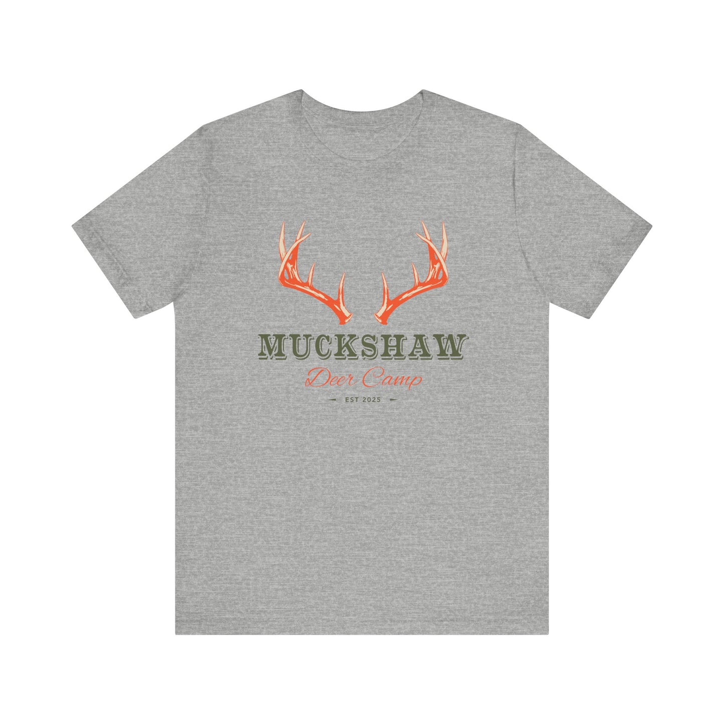 NEW! Muckshaw Deer Camp Antler Tee | Unisex Hunting Shirt, Outdoor Apparel, Gift for Hunters, Rustic Camp Tee, Casual Wear