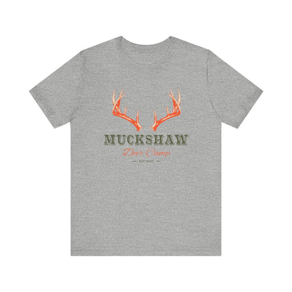 NEW! Muckshaw Deer Camp Antler Tee | Unisex Hunting Shirt, Outdoor Apparel, Gift for Hunters, Rustic Camp Tee, Casual Wear