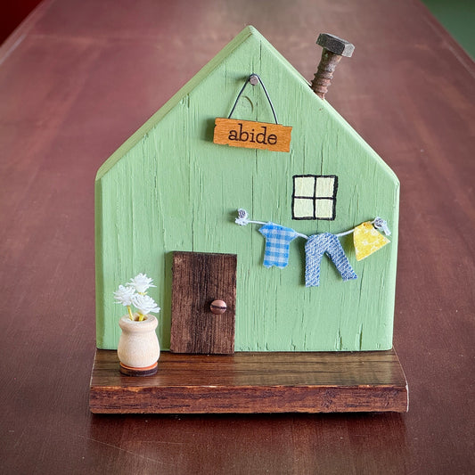 Psalm 91: Green & Colonial Red Handcrafted Tiny Homes - 8-Pack