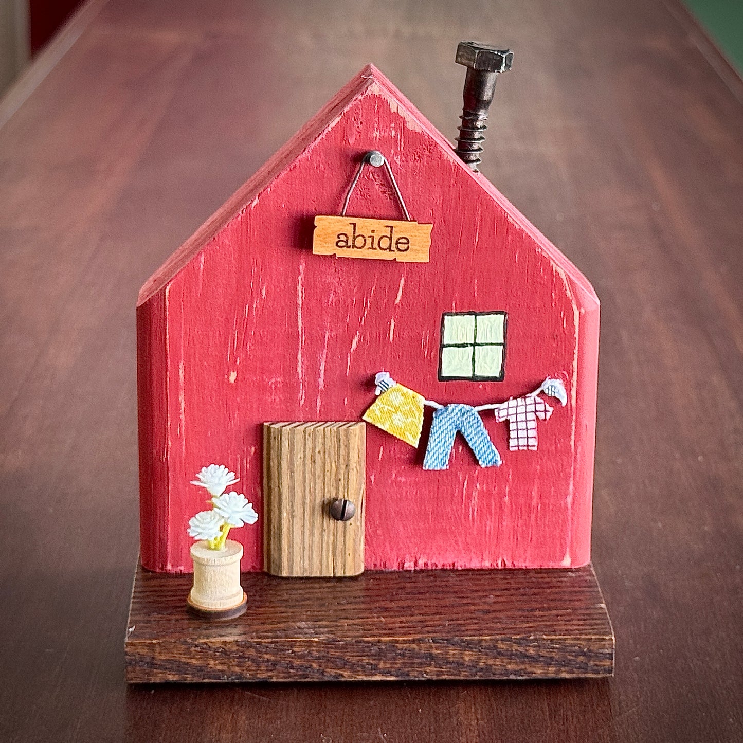 Psalm 91: Green & Colonial Red Handcrafted Tiny Homes - 8-Pack