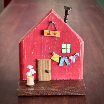 Psalm 91: Green & Colonial Red Handcrafted Tiny Homes - 8-Pack
