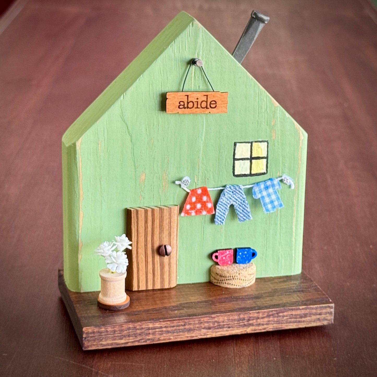 Psalm 91: Green & Colonial Red Handcrafted Tiny Homes - 8-Pack
