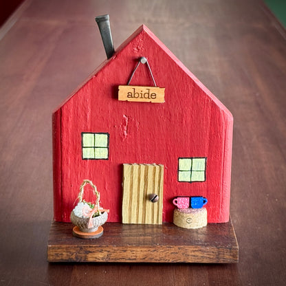 Psalm 91: Green & Colonial Red Handcrafted Tiny Homes - 8-Pack