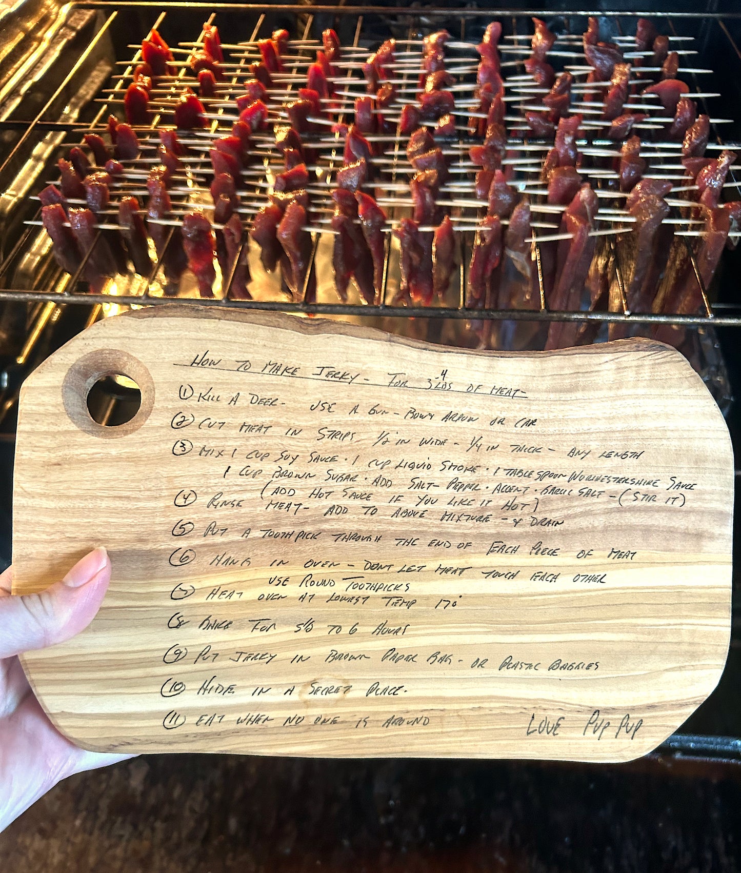 Cutting Board - Custom Hand-Written Recipes
