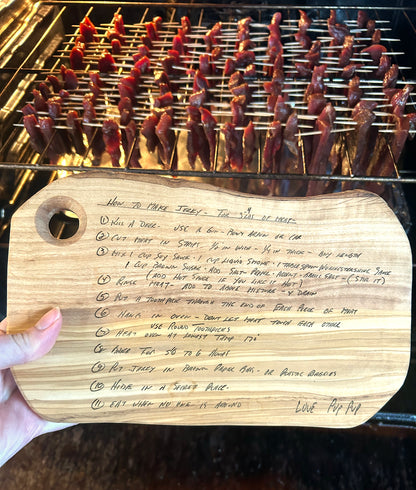 Cutting Board - Custom Hand-Written Recipes