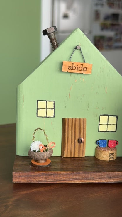 Psalm 91: Green & Colonial Red Handcrafted Tiny Homes - 8-Pack